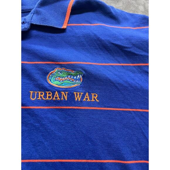 Boca Classic Florida Gators Shirt Mens XXL Blue Striped Logo Football Polo - Picture 3 of 6